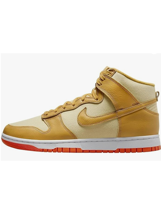Nike Mens Dunk High DD1399 101 Syracuse - Size,   Gold Wheat Gold, 11 US